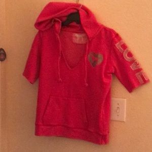 COPY - Rare VS Pink bling short sleeve hoodie!!